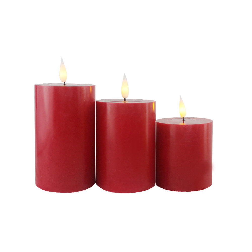 Ivory White 3D Wick Candle Flameless faoi stiúir